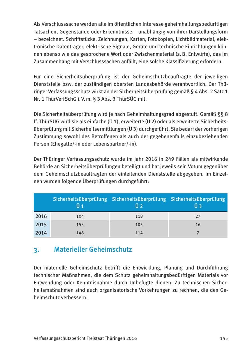 Seite 147 des Verfassungsschutzbericht 2016 Thüringen