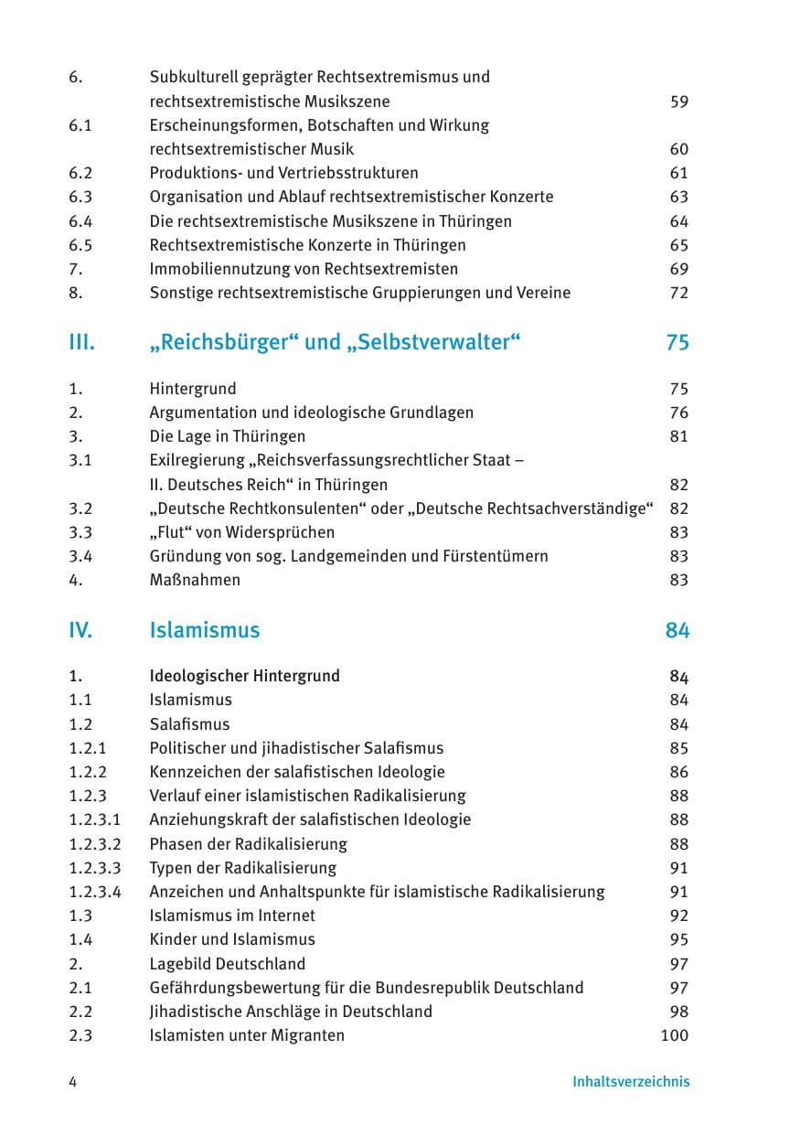 Seite 6 des Verfassungsschutzbericht 2016 Thüringen