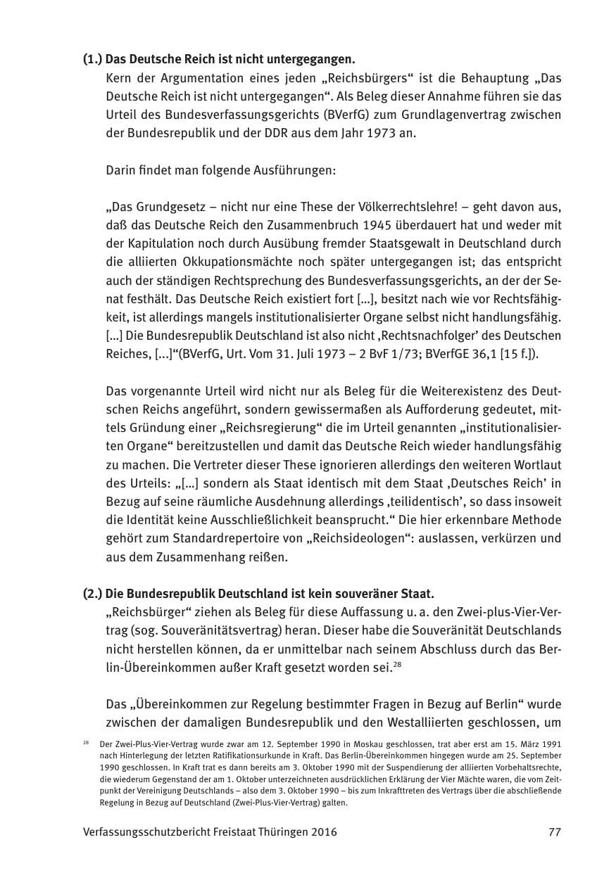 Seite 79 des Verfassungsschutzbericht 2016 Thüringen