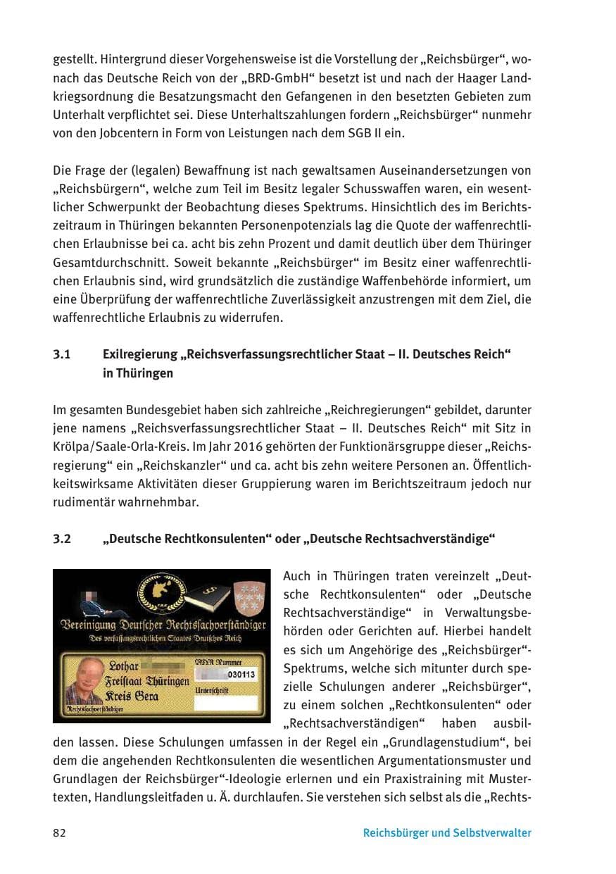 Seite 84 des Verfassungsschutzbericht 2016 Thüringen