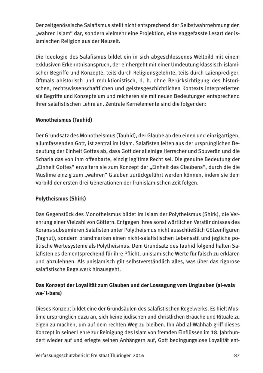 Seite 89 des Verfassungsschutzbericht 2016 Thüringen
