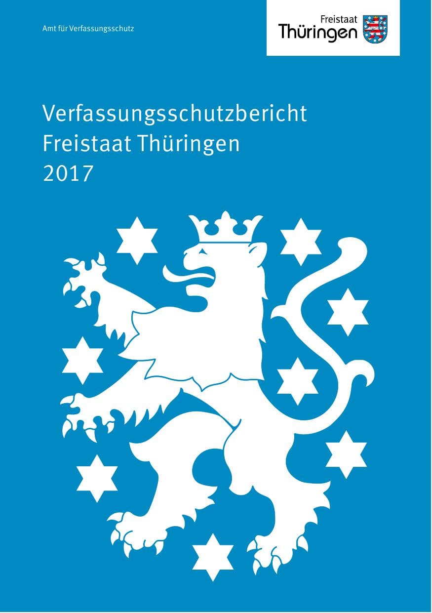 Seite 1 des Verfassungsschutzbericht 2017 Thüringen