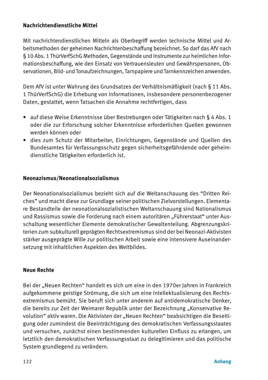 Seite 124 des Verfassungsschutzbericht 2017 Thüringen