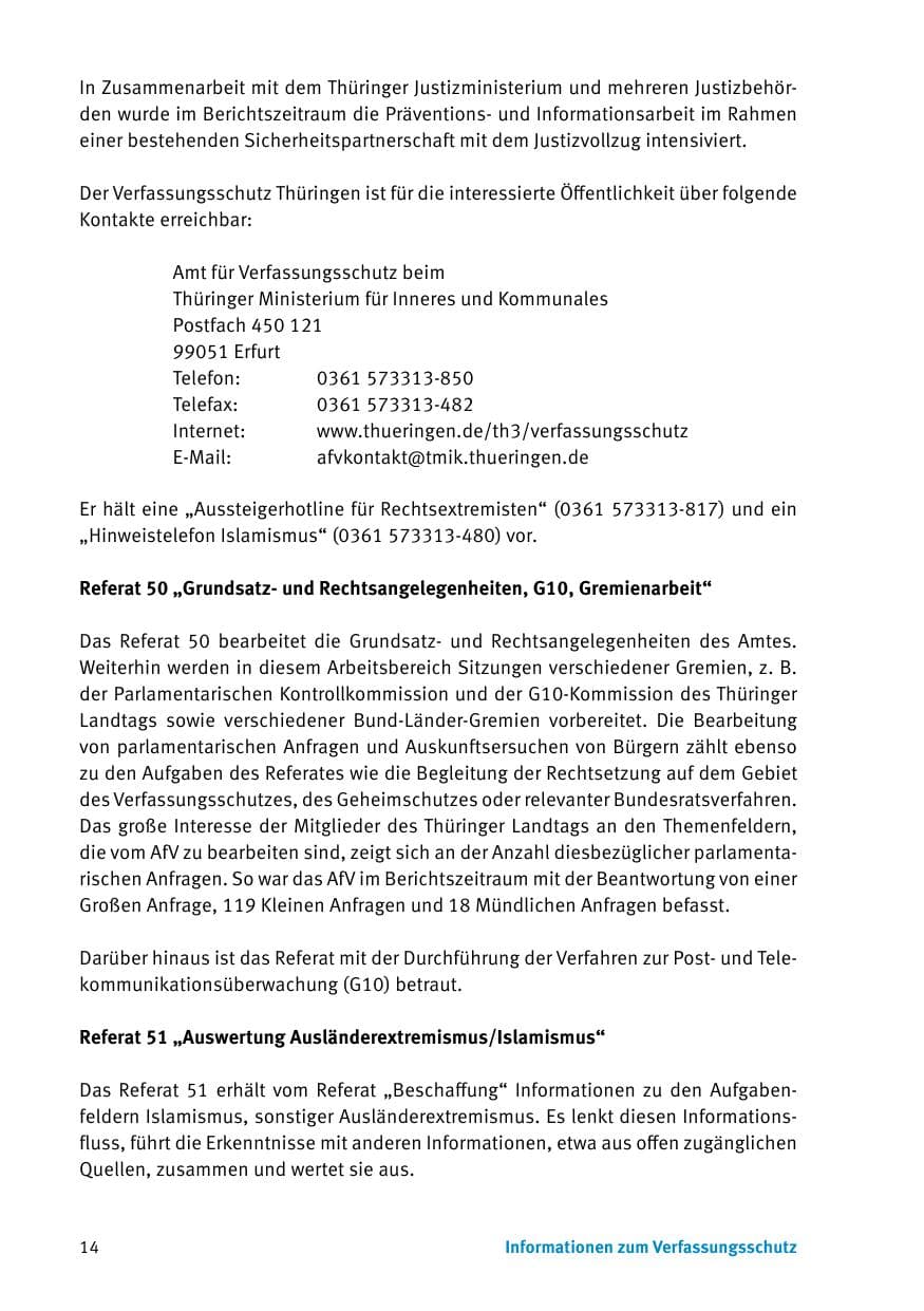 Seite 16 des Verfassungsschutzbericht 2017 Thüringen