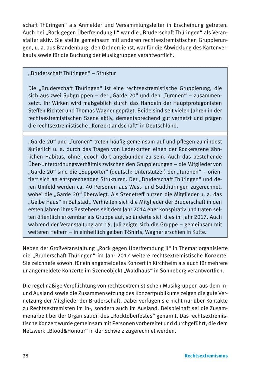 Seite 30 des Verfassungsschutzbericht 2017 Thüringen