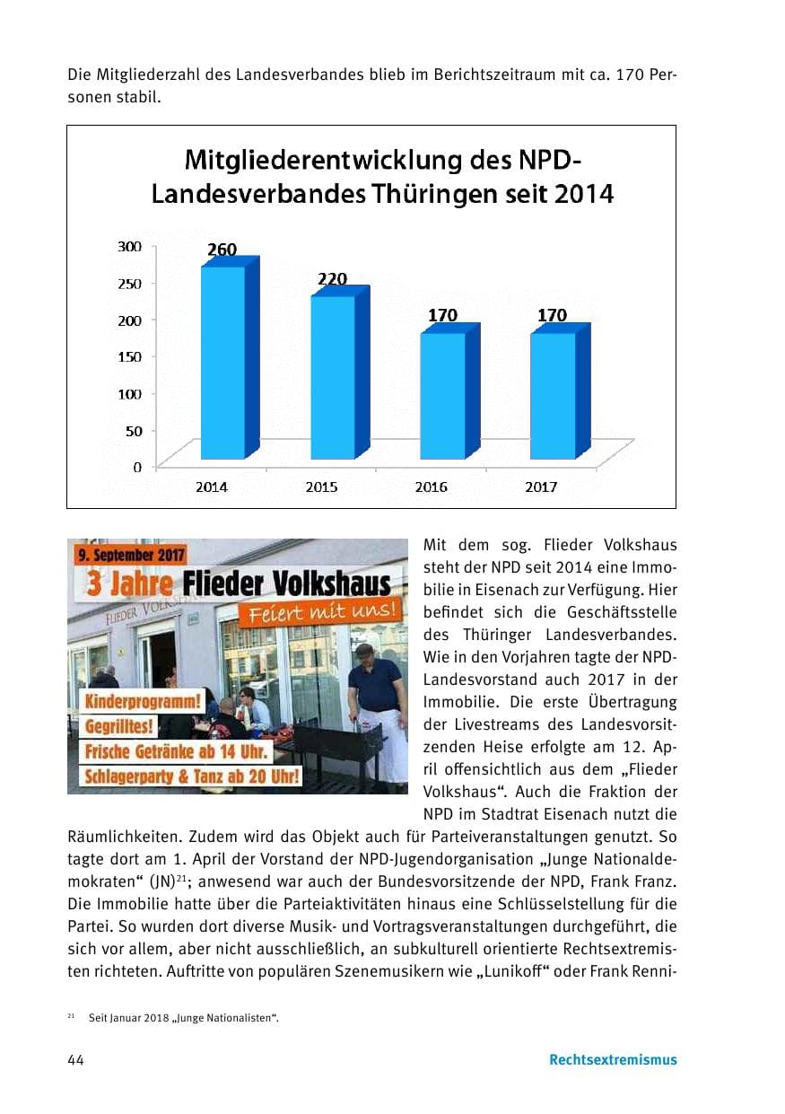 Seite 46 des Verfassungsschutzbericht 2017 Thüringen