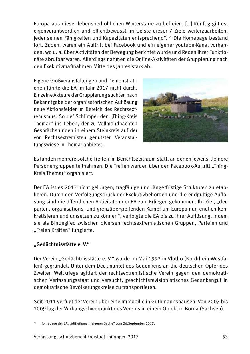 Seite 55 des Verfassungsschutzbericht 2017 Thüringen