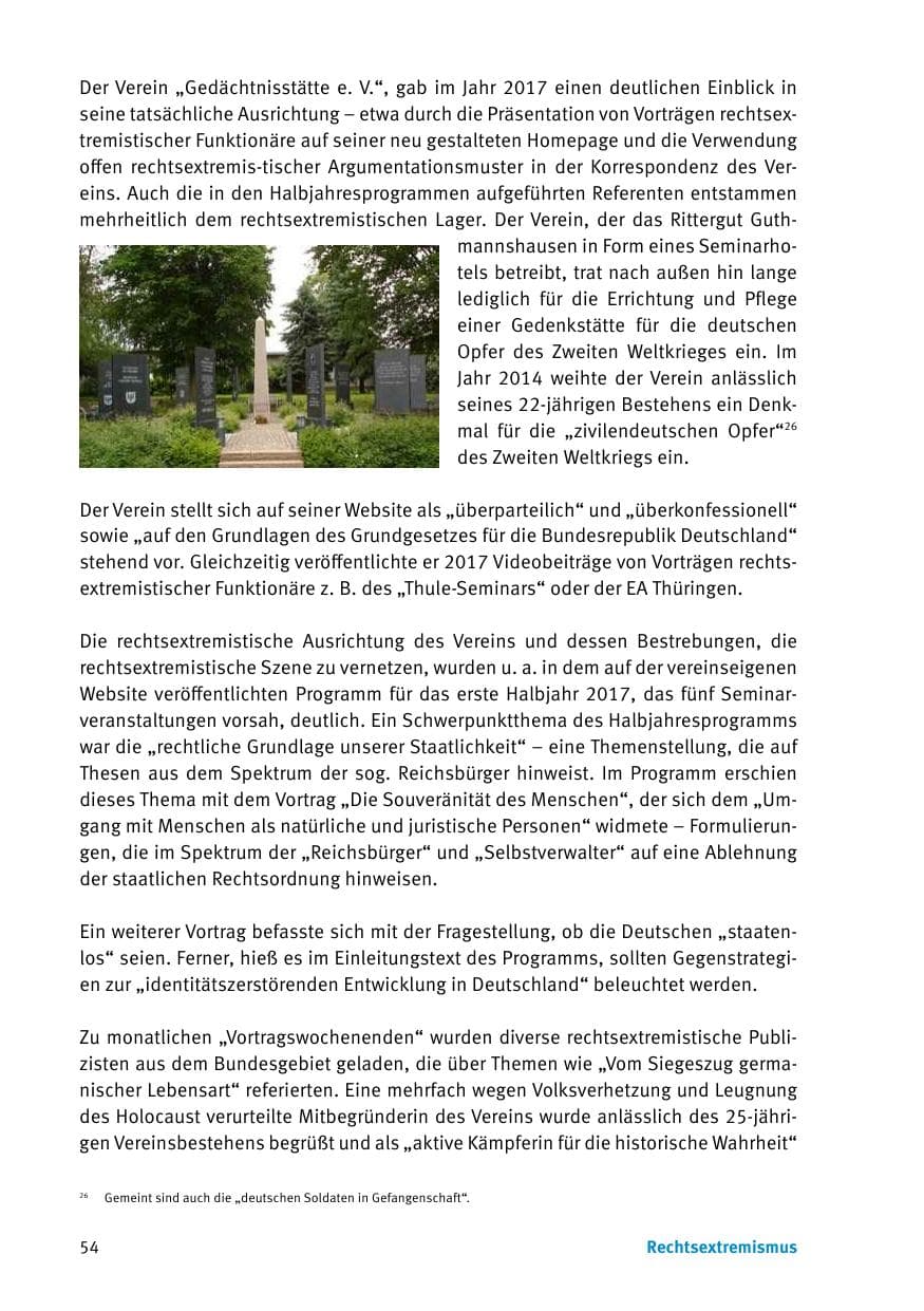 Seite 56 des Verfassungsschutzbericht 2017 Thüringen
