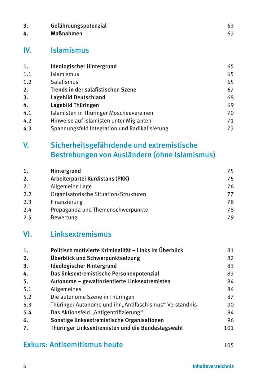 Seite 8 des Verfassungsschutzbericht 2017 Thüringen
