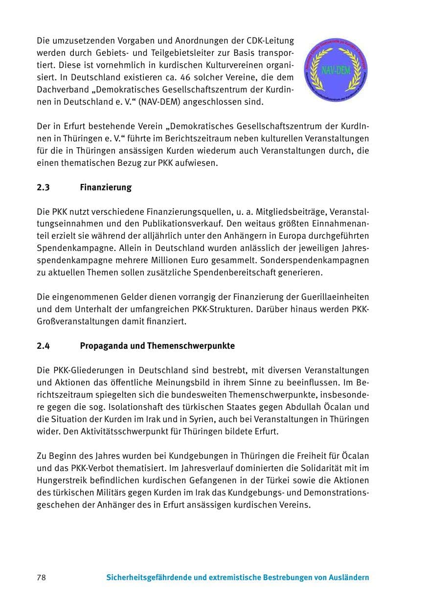 Seite 80 des Verfassungsschutzbericht 2017 Thüringen