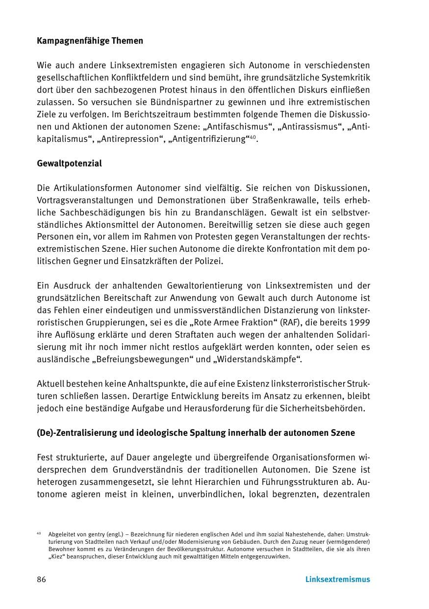 Seite 88 des Verfassungsschutzbericht 2017 Thüringen