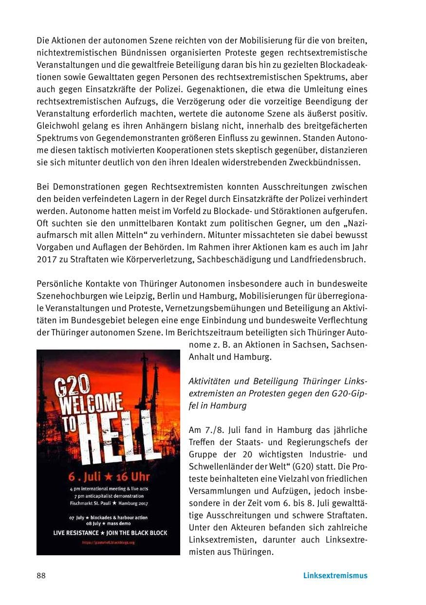 Seite 90 des Verfassungsschutzbericht 2017 Thüringen