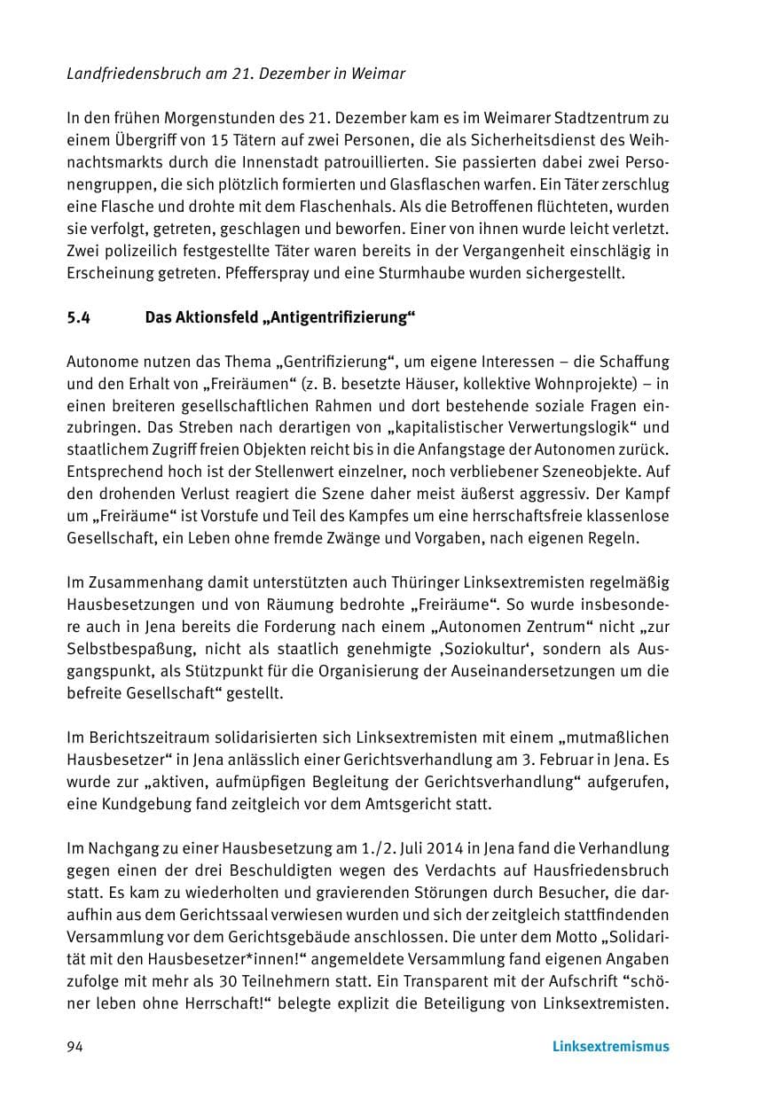 Seite 96 des Verfassungsschutzbericht 2017 Thüringen