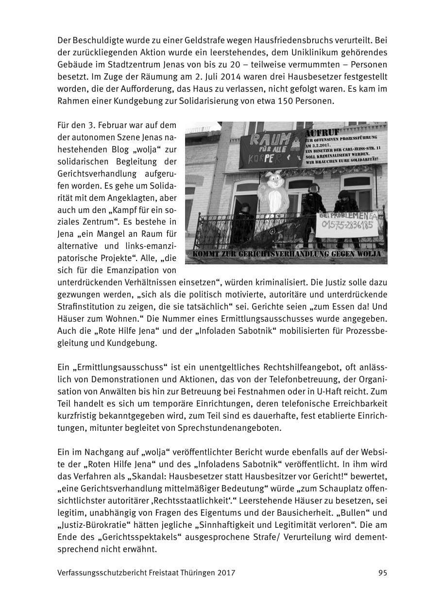Seite 97 des Verfassungsschutzbericht 2017 Thüringen