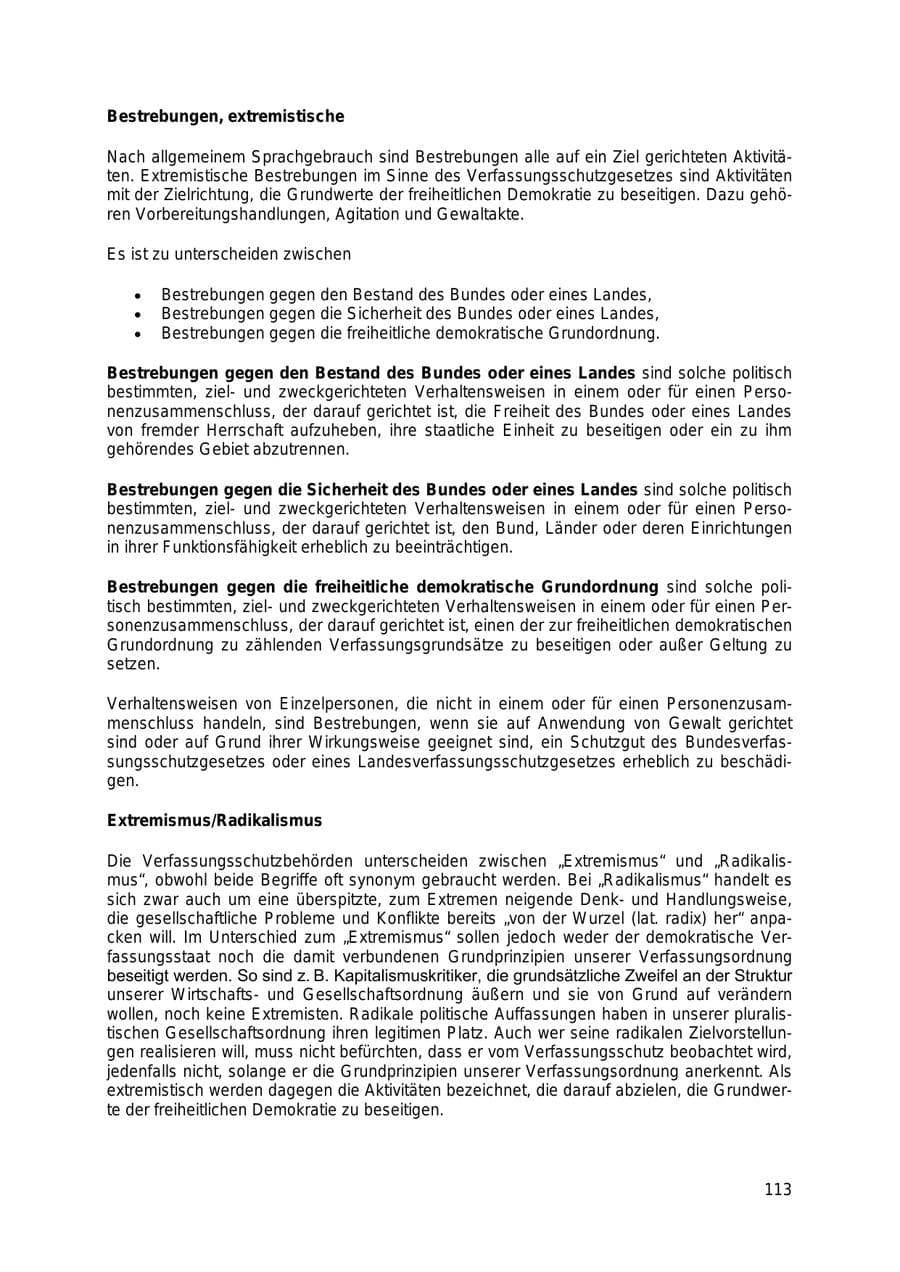 Seite 113 des Verfassungsschutzbericht 2018 Thüringen