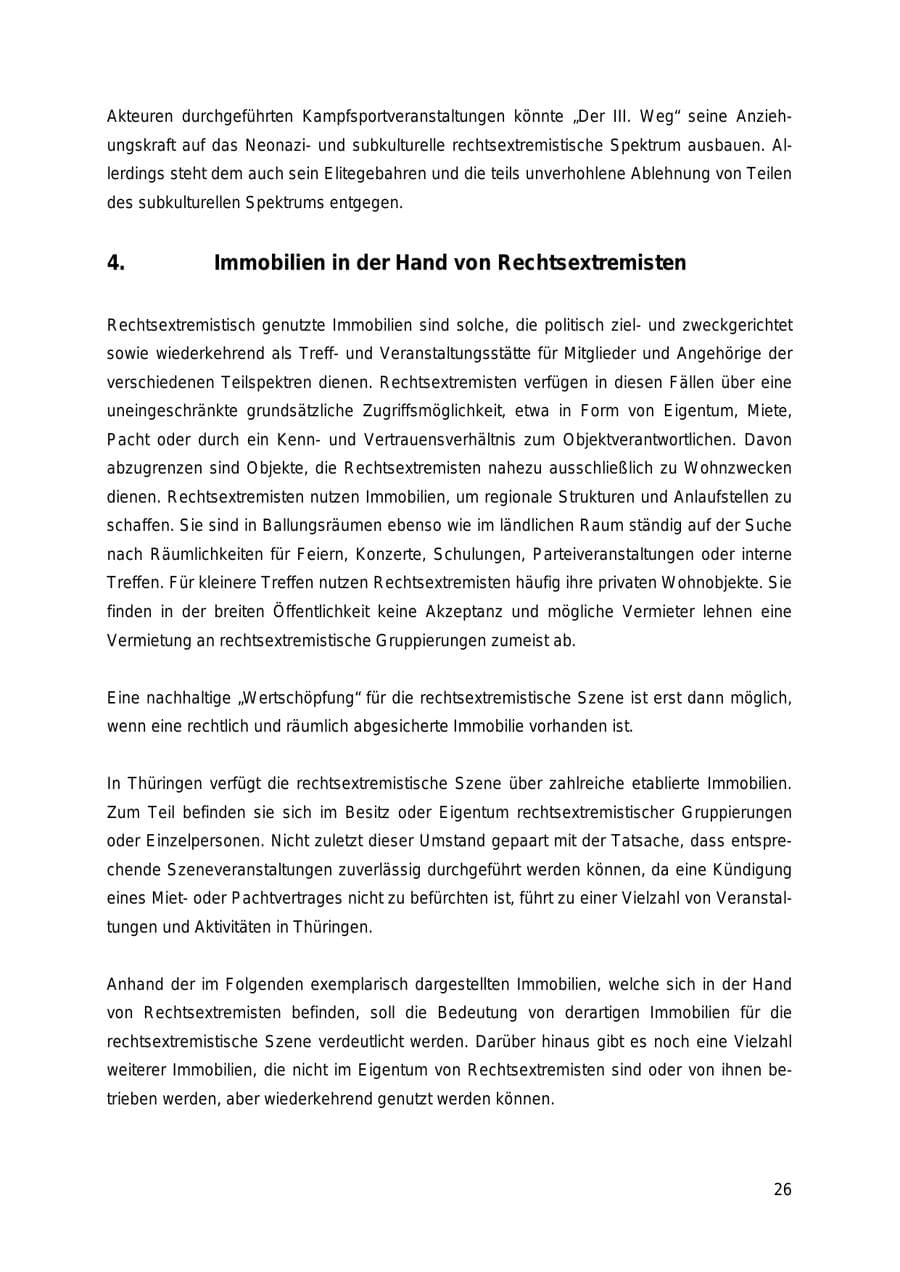 Seite 26 des Verfassungsschutzbericht 2018 Thüringen