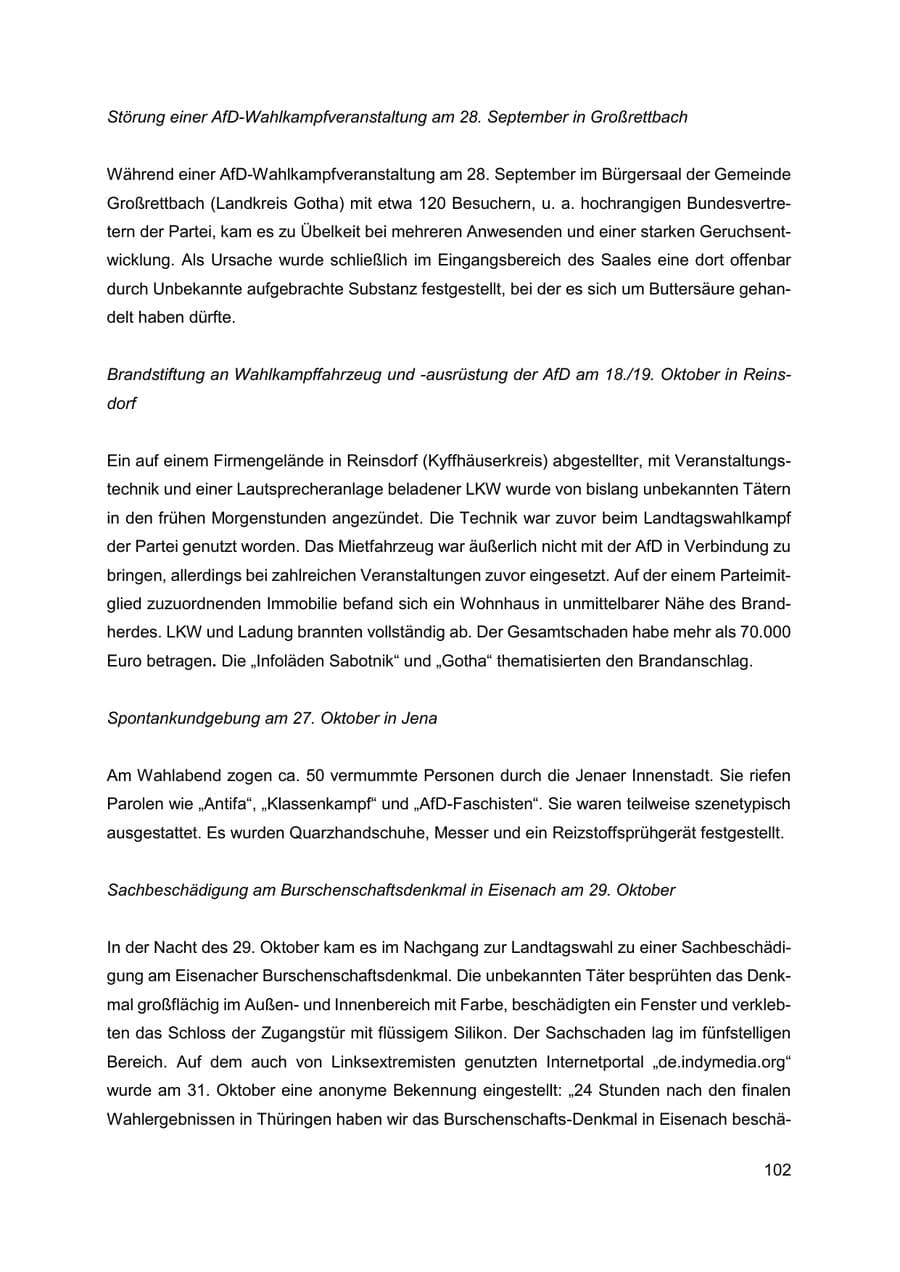 Seite 103 des Verfassungsschutzbericht 2019 Thüringen