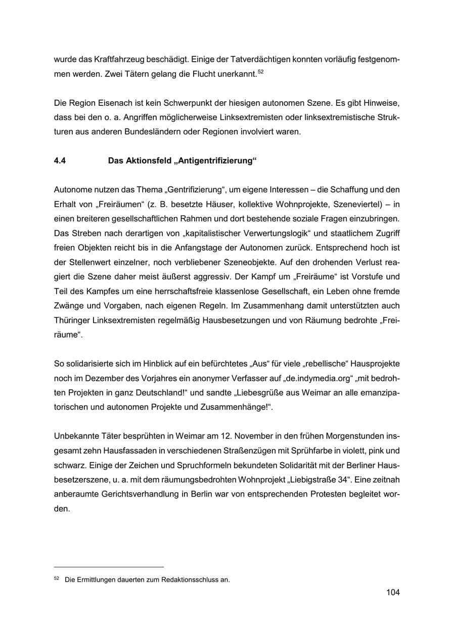 Seite 105 des Verfassungsschutzbericht 2019 Thüringen