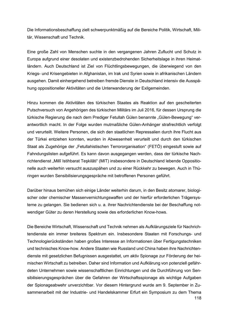 Seite 119 des Verfassungsschutzbericht 2019 Thüringen