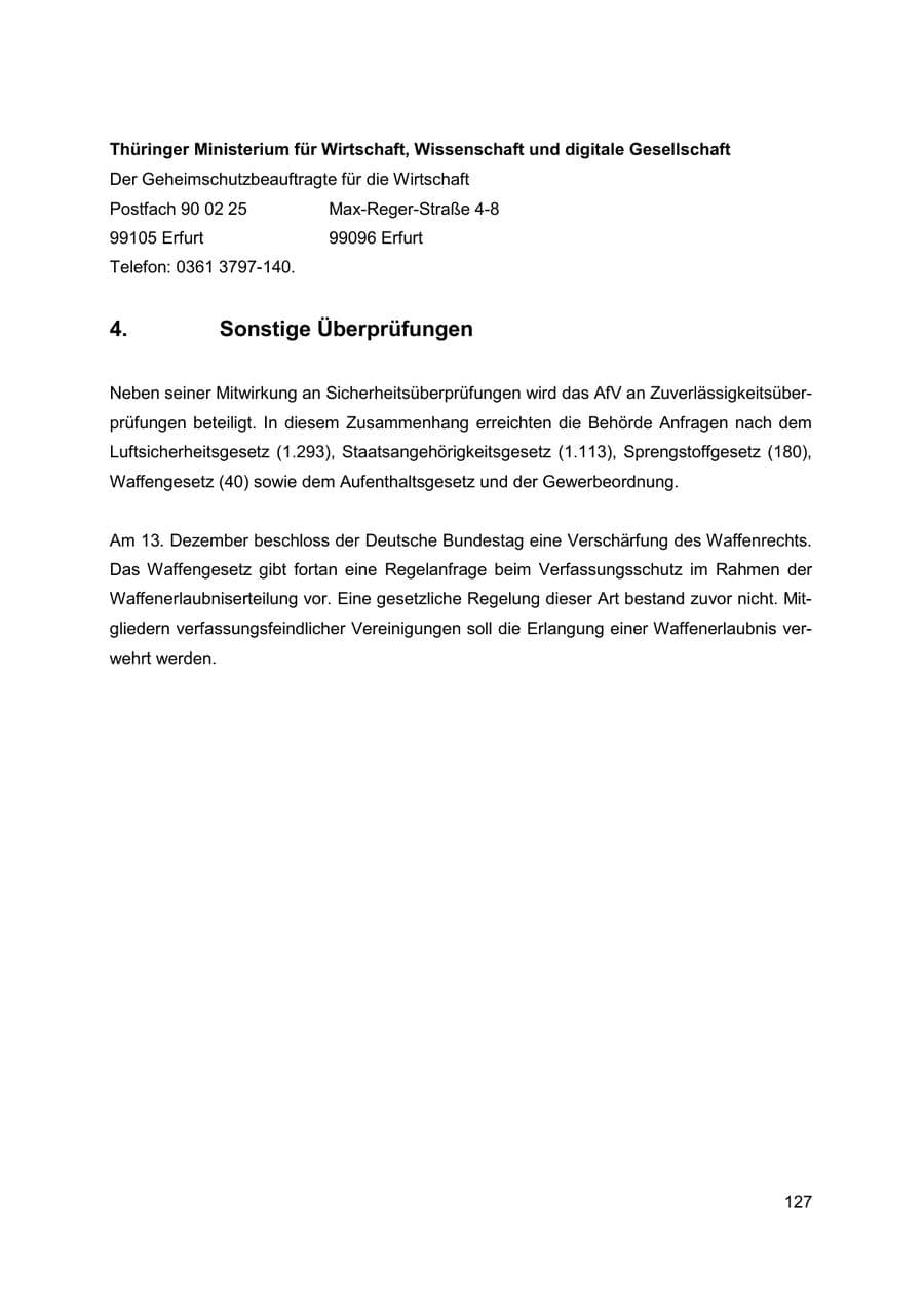 Seite 128 des Verfassungsschutzbericht 2019 Thüringen