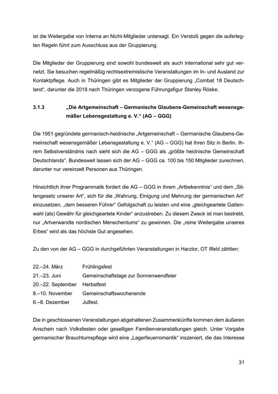 Seite 32 des Verfassungsschutzbericht 2019 Thüringen
