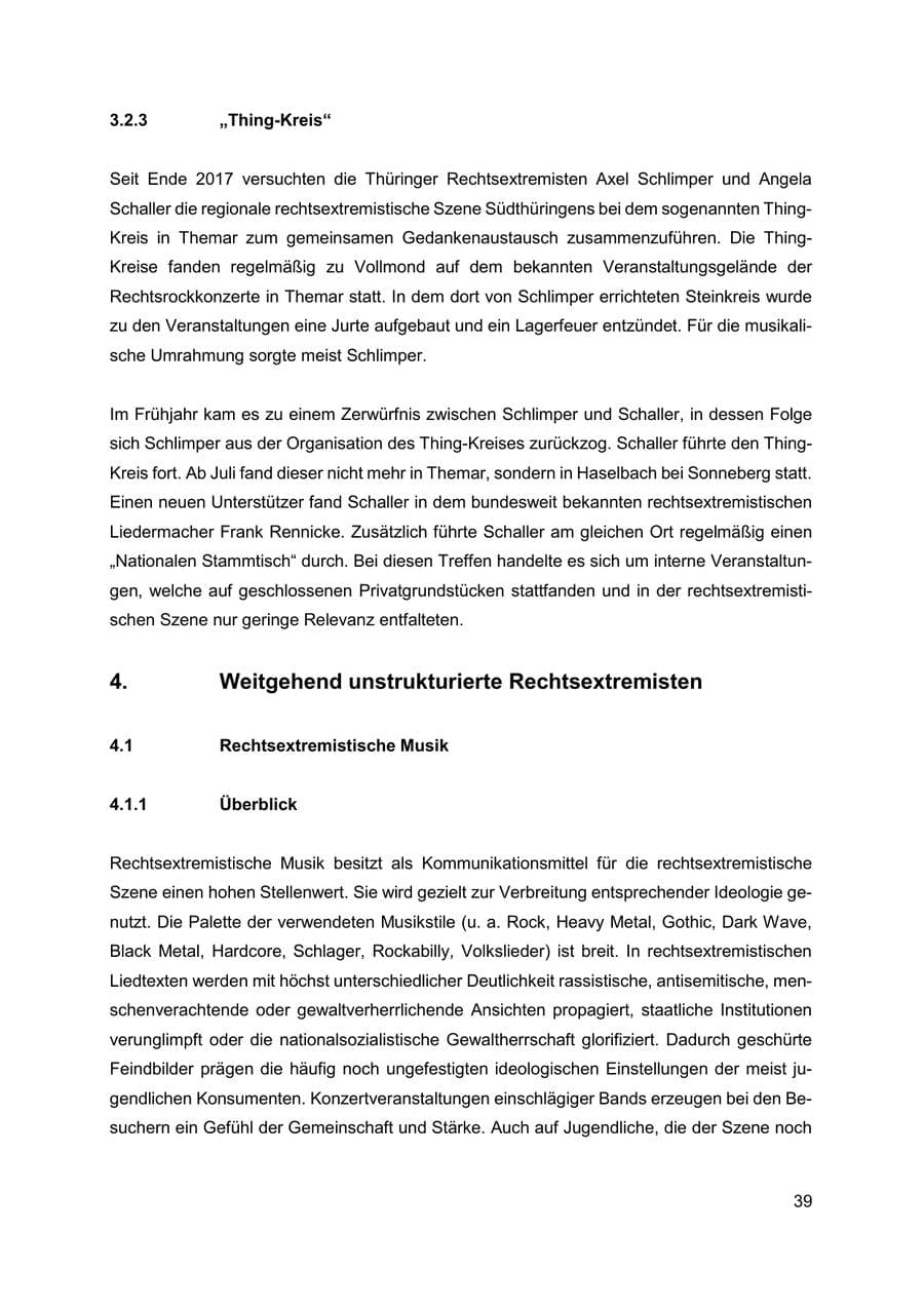 Seite 40 des Verfassungsschutzbericht 2019 Thüringen