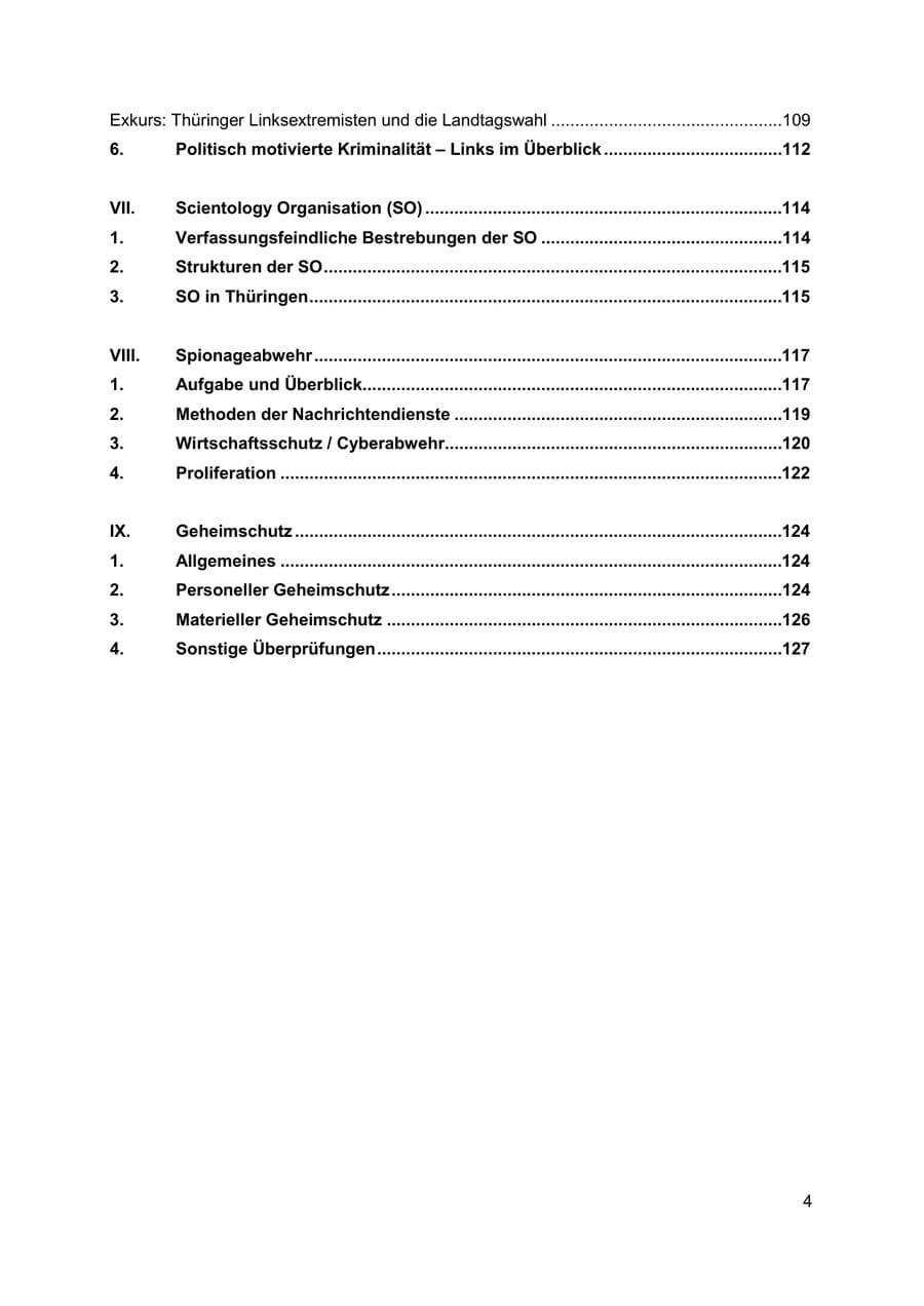 Seite 5 des Verfassungsschutzbericht 2019 Thüringen