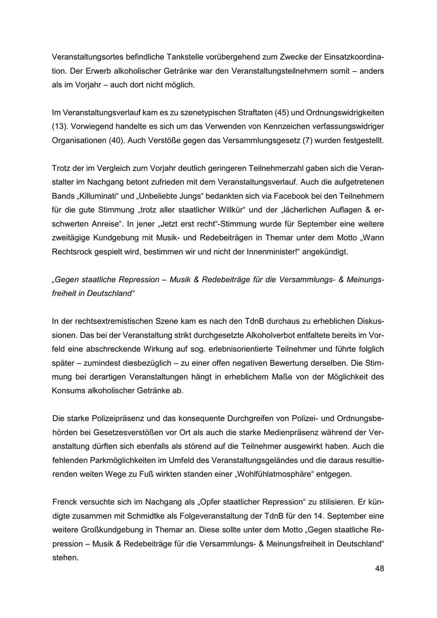 Seite 49 des Verfassungsschutzbericht 2019 Thüringen