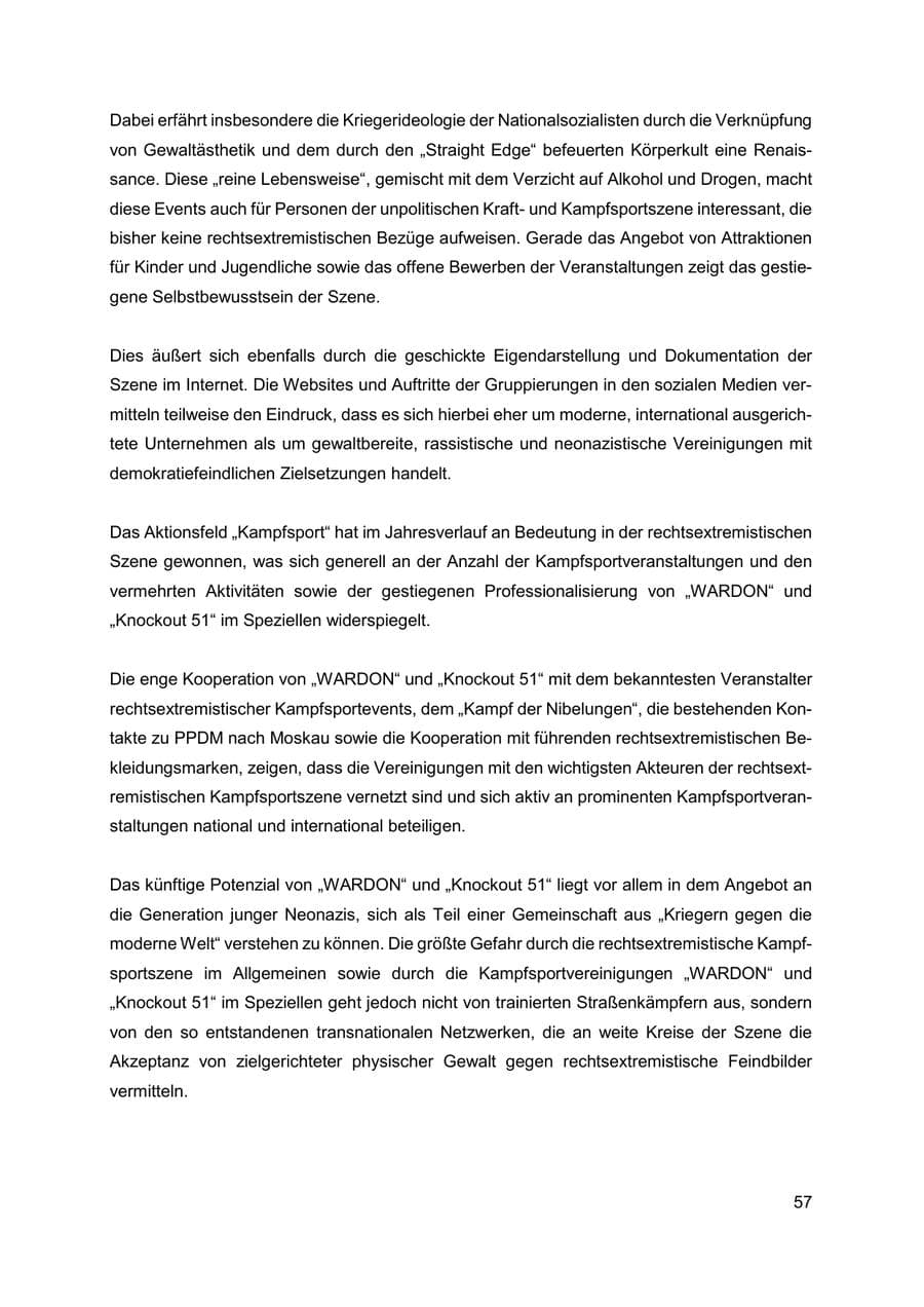 Seite 58 des Verfassungsschutzbericht 2019 Thüringen