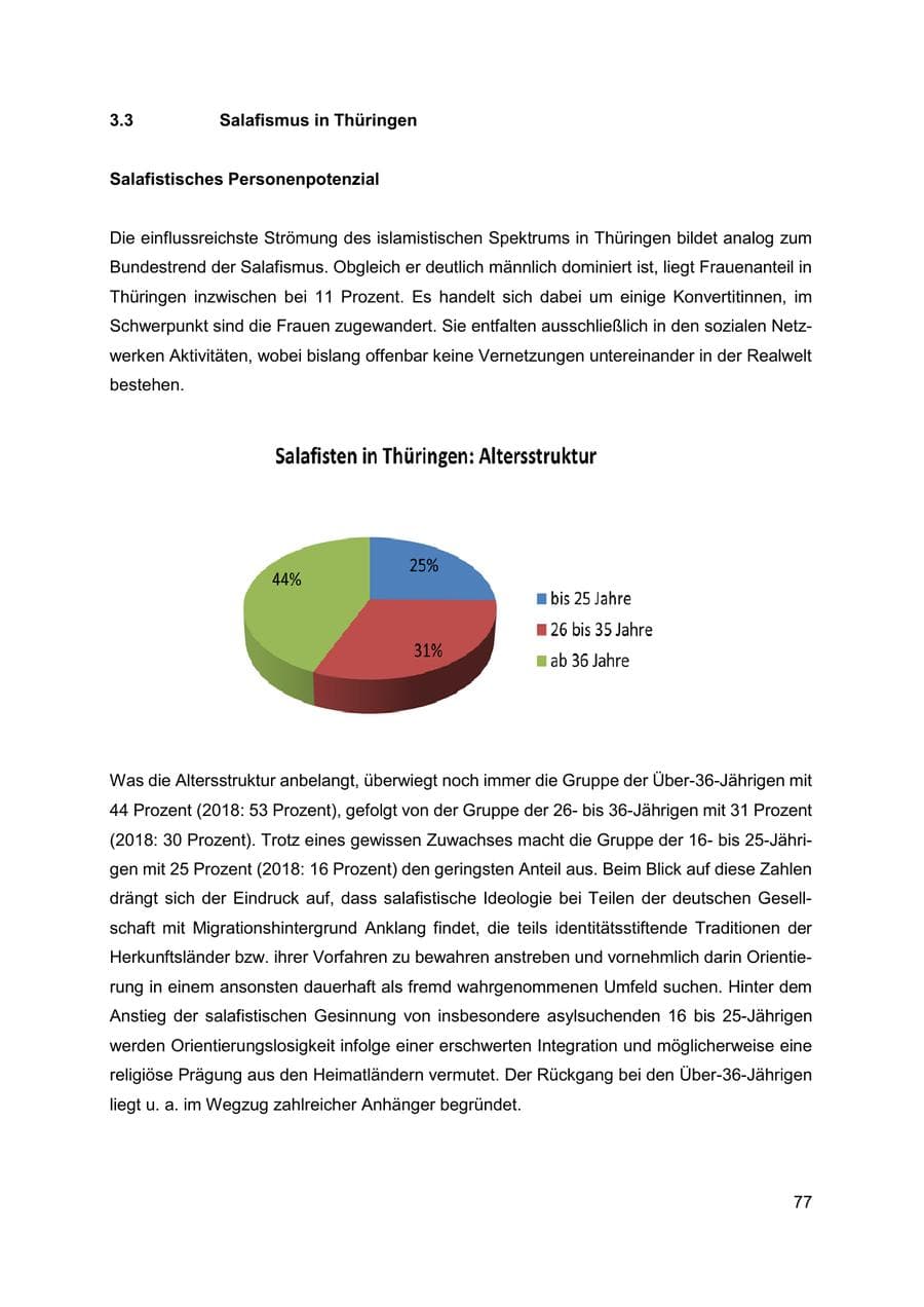 Seite 78 des Verfassungsschutzbericht 2019 Thüringen