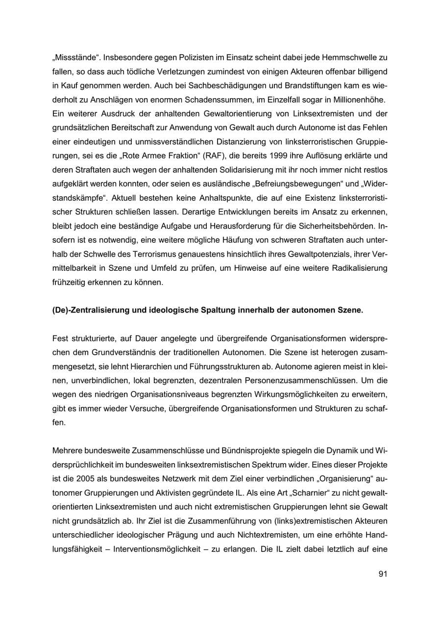 Seite 92 des Verfassungsschutzbericht 2019 Thüringen