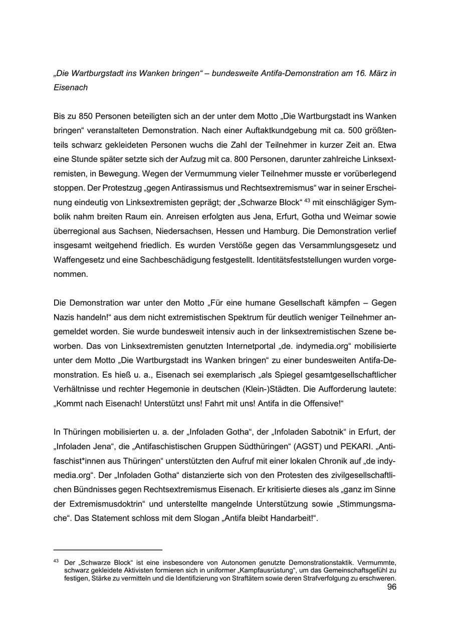 Seite 97 des Verfassungsschutzbericht 2019 Thüringen