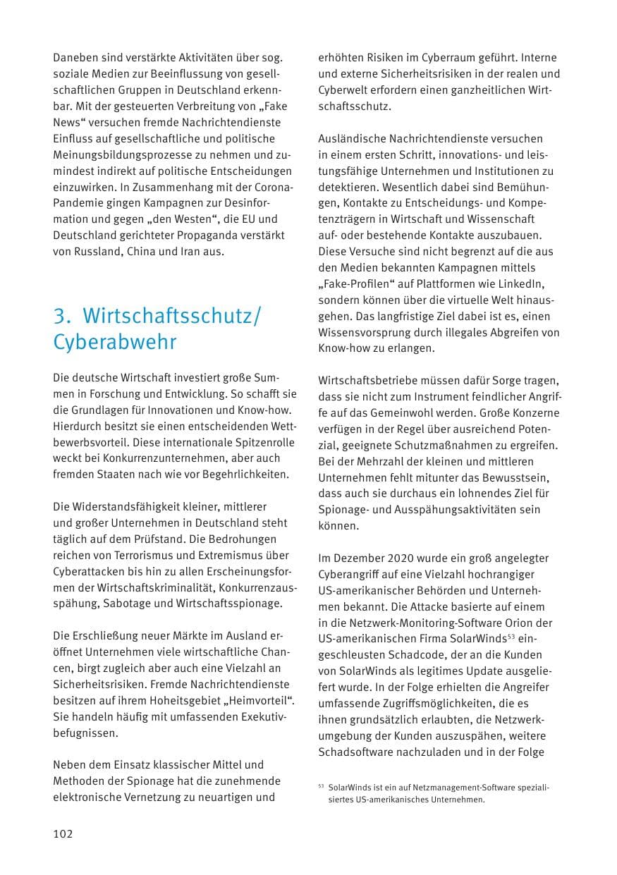 Seite 104 des Verfassungsschutzbericht 2020 Thüringen