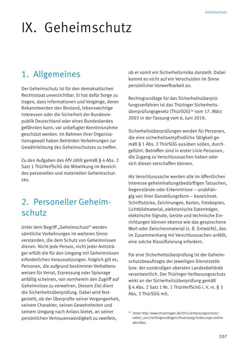 Seite 109 des Verfassungsschutzbericht 2020 Thüringen