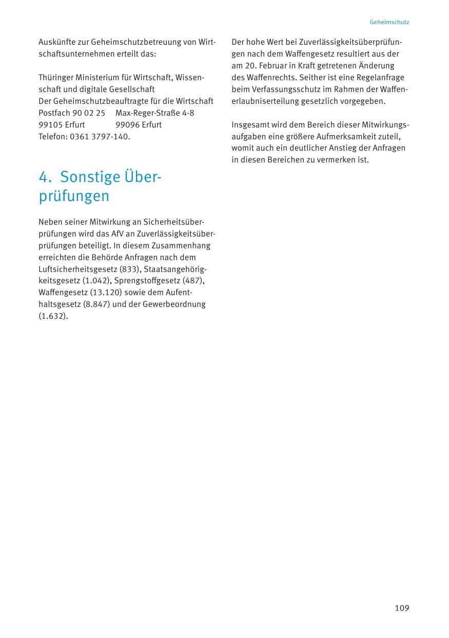 Seite 111 des Verfassungsschutzbericht 2020 Thüringen