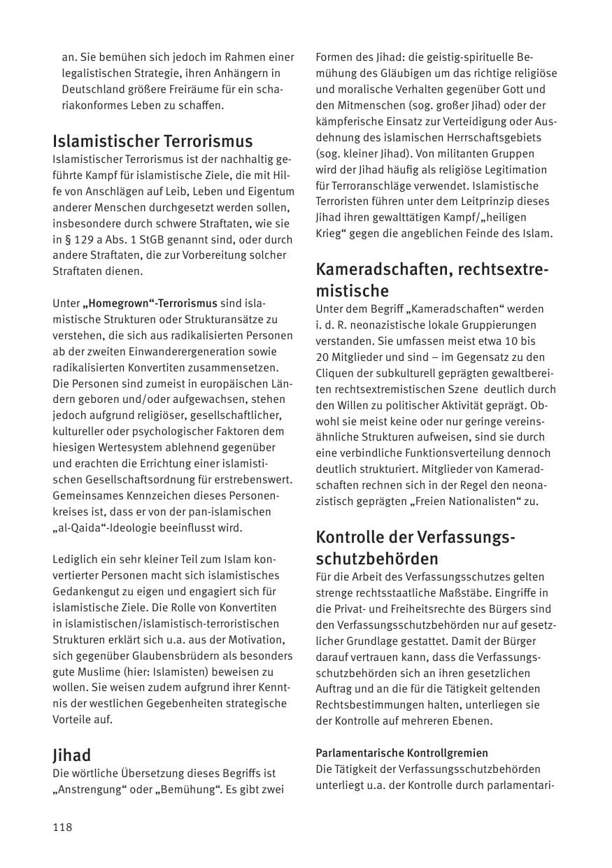 Seite 120 des Verfassungsschutzbericht 2020 Thüringen