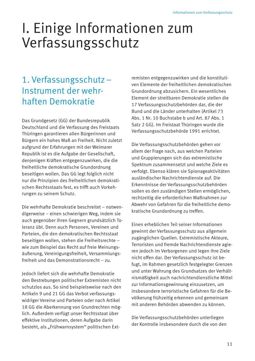 Seite 13 des Verfassungsschutzbericht 2020 Thüringen