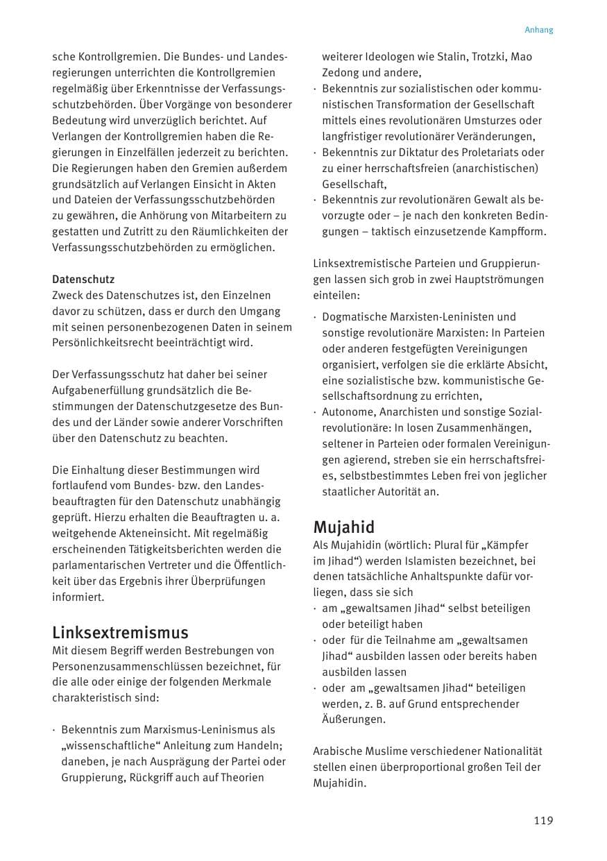 Seite 121 des Verfassungsschutzbericht 2020 Thüringen