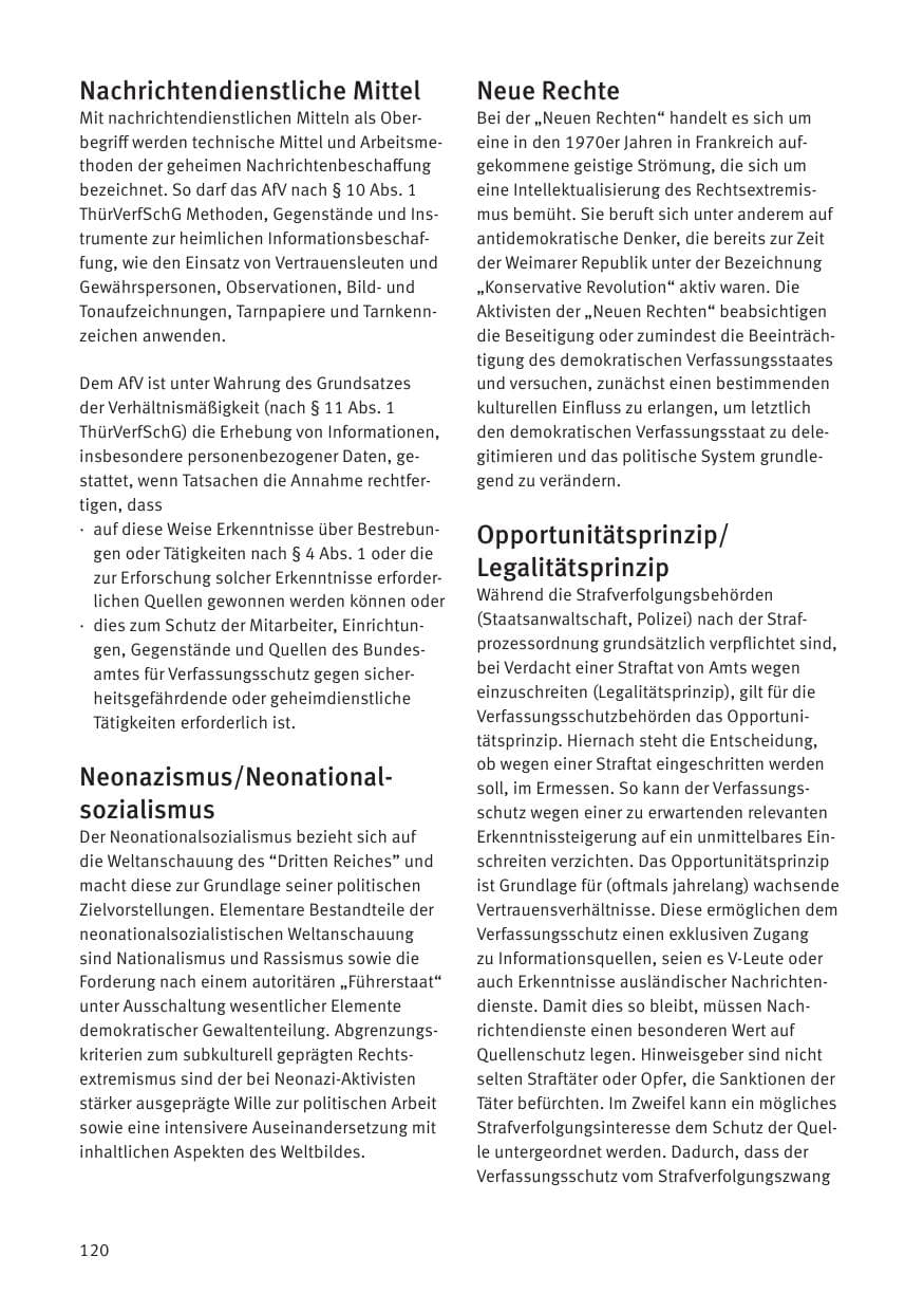 Seite 122 des Verfassungsschutzbericht 2020 Thüringen