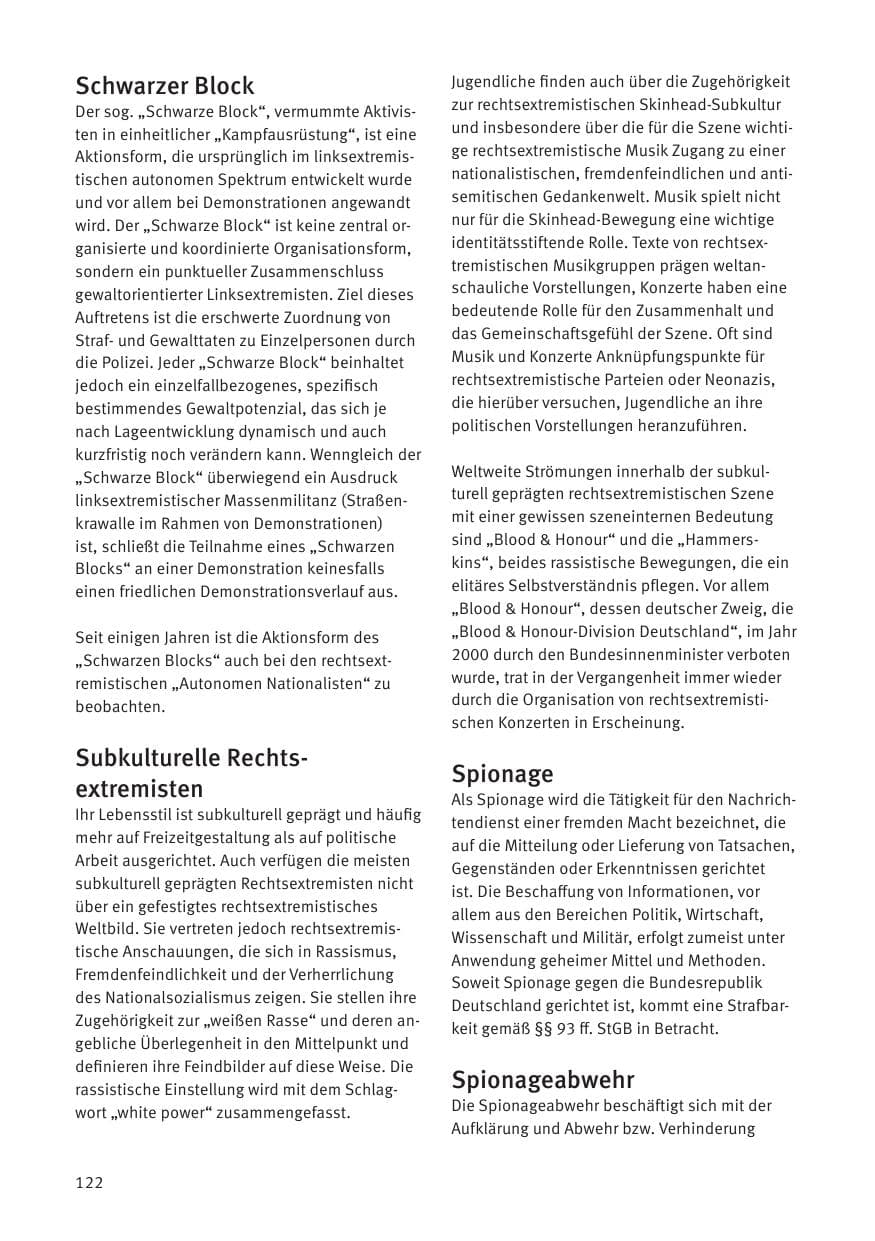 Seite 124 des Verfassungsschutzbericht 2020 Thüringen