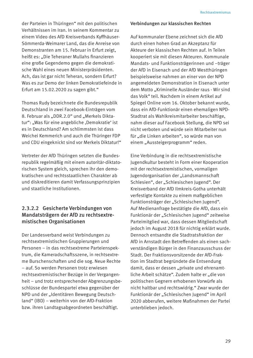 Seite 31 des Verfassungsschutzbericht 2020 Thüringen