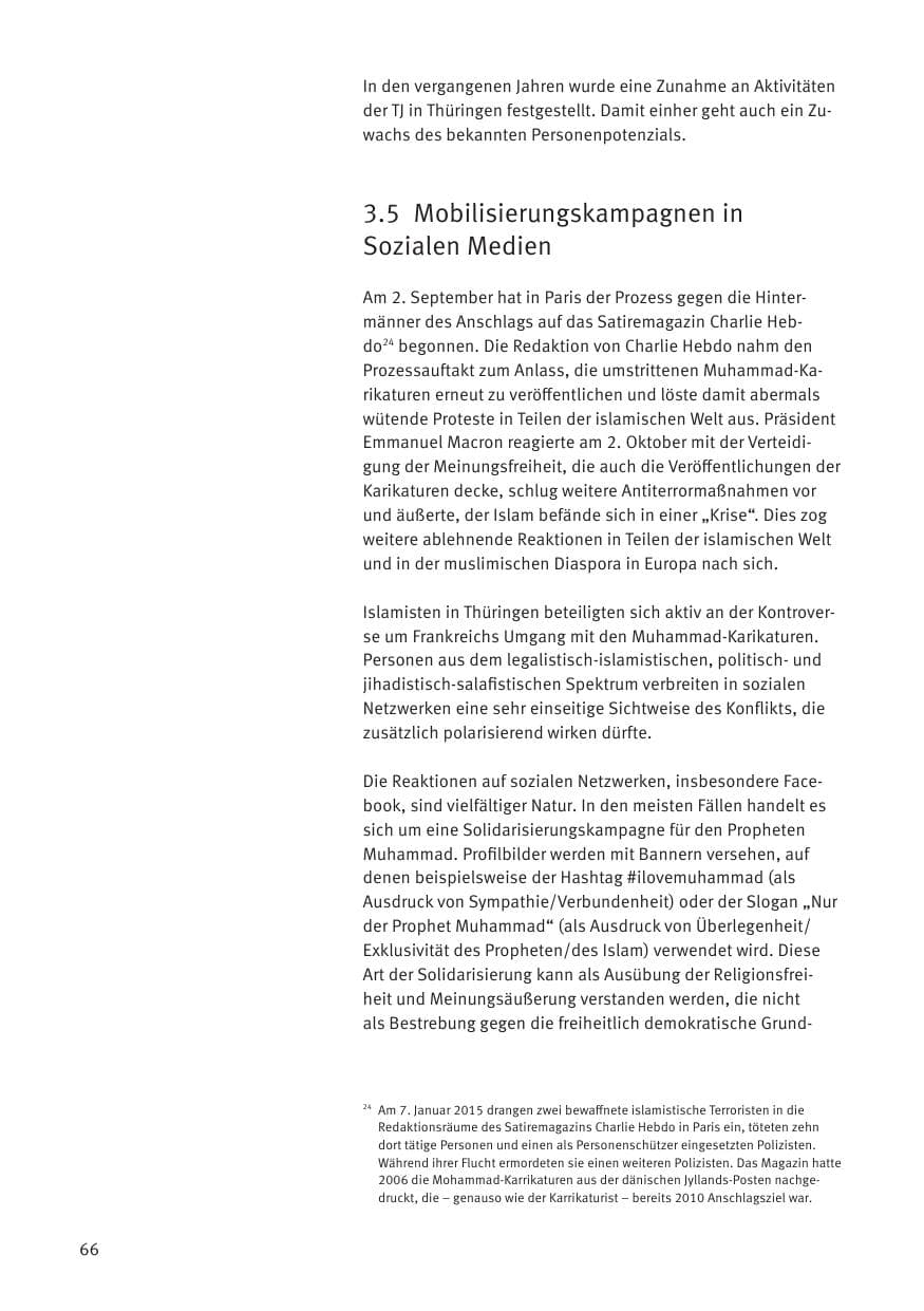 Seite 68 des Verfassungsschutzbericht 2020 Thüringen