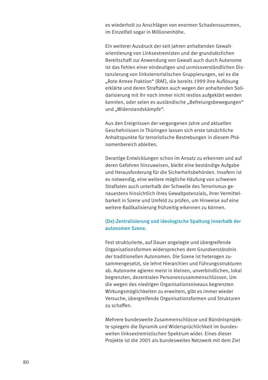 Seite 82 des Verfassungsschutzbericht 2020 Thüringen