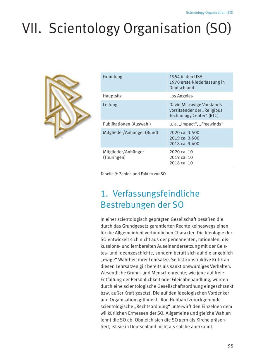 Seite 97 des Verfassungsschutzbericht 2020 Thüringen