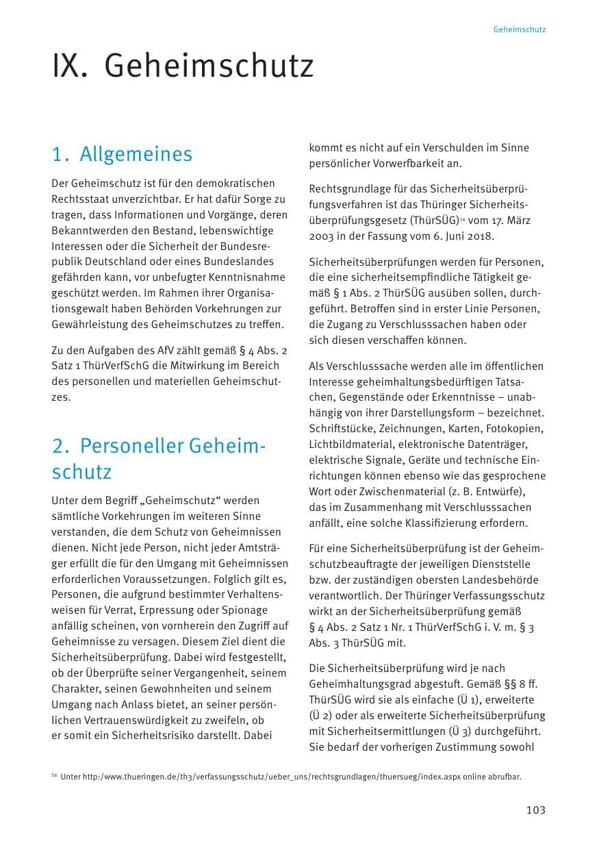 Seite 103 des Verfassungsschutzbericht 2021 Thüringen