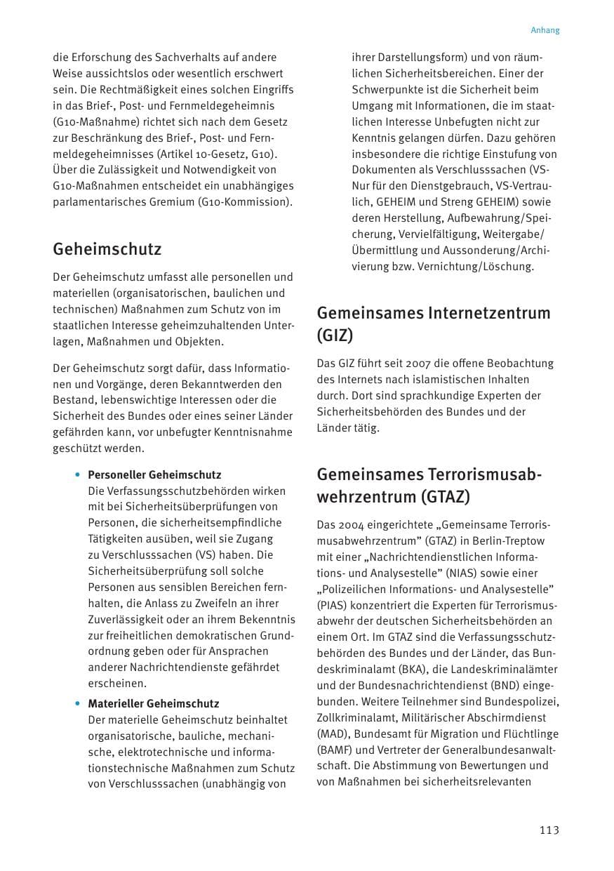 Seite 113 des Verfassungsschutzbericht 2021 Thüringen