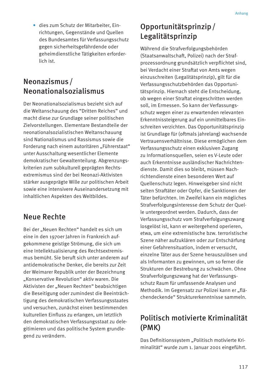 Seite 117 des Verfassungsschutzbericht 2021 Thüringen