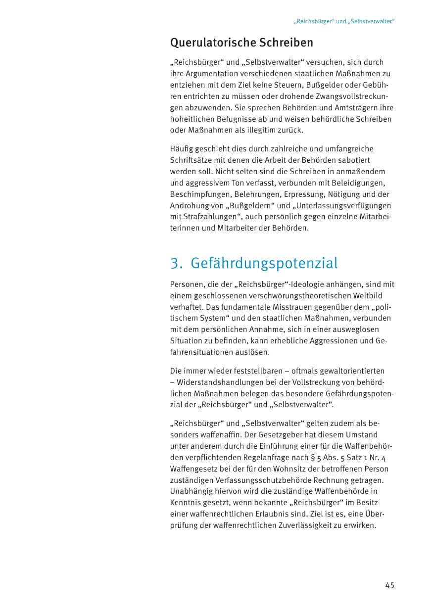 Seite 45 des Verfassungsschutzbericht 2021 Thüringen