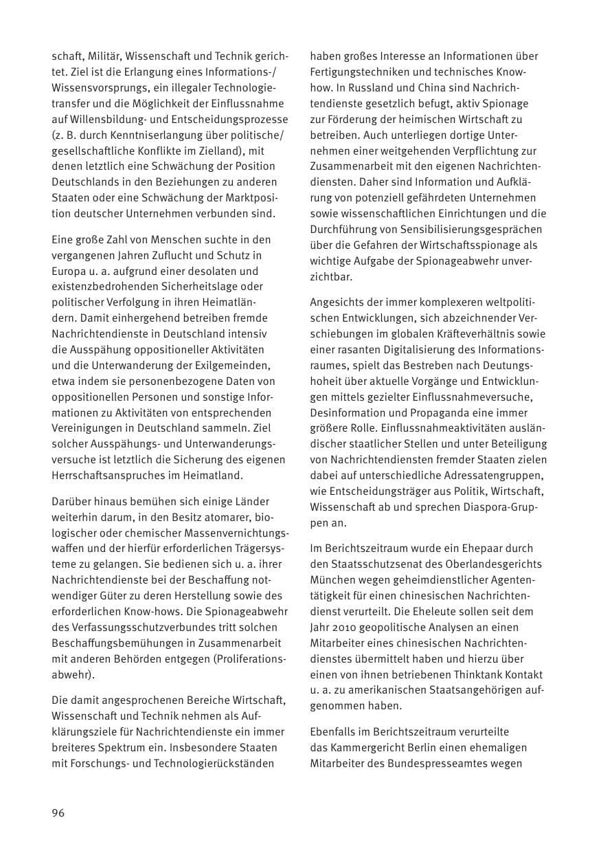 Seite 96 des Verfassungsschutzbericht 2021 Thüringen