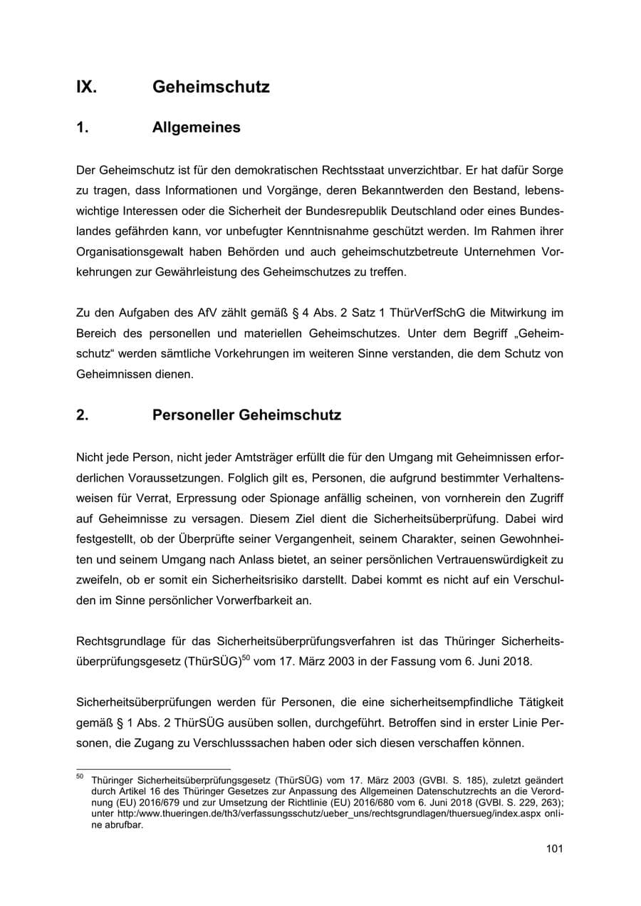 Seite 101 des Verfassungsschutzbericht 2022 Thüringen
